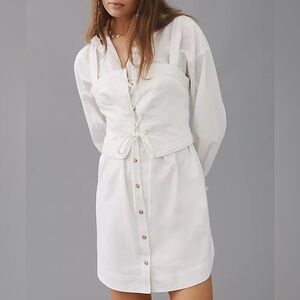 Pilcro Corset and Buttondown Shirt dress